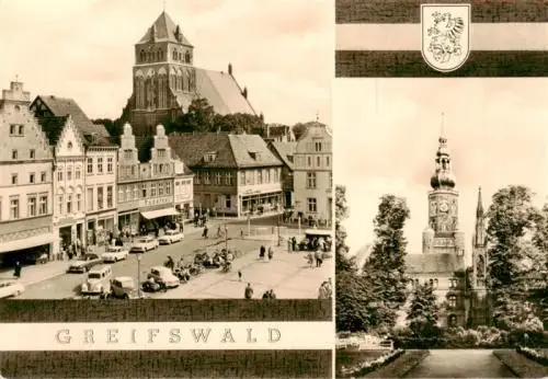 AK / Ansichtskarte  Greifswald Markt St Niolaikirche