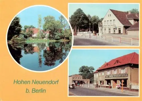 AK / Ansichtskarte  Hohen_Neuendorf Seepartie Bahnhof Lebensmittelgeschaeft