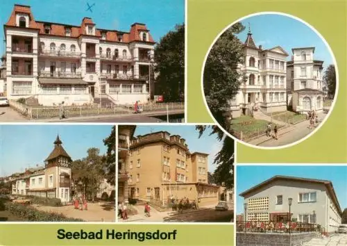 AK / Ansichtskarte  Heringsdorf__Ostseebad_Usedom FDGB Erholungsheime Guiseppe di Vittorio Einheit und Carmara Frieden Gerhard Opitz Ferienheim Rohrleitungsbau Rodewisch
