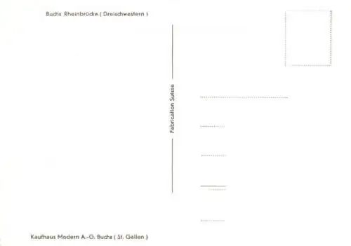 AK / Ansichtskarte  Buchs__Buchs-Werdenberg_SG Rheinbruecke Dreischwestern
