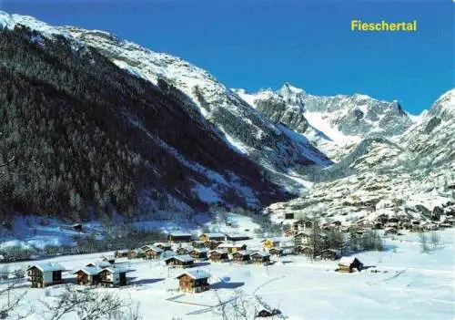 AK / Ansichtskarte  Fieschertal Winterpanorama Alpen