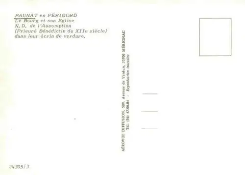 AK / Ansichtskarte  Paunat Le Bourg et son Eglise Notre Dame de l'Assomption vue aérienne