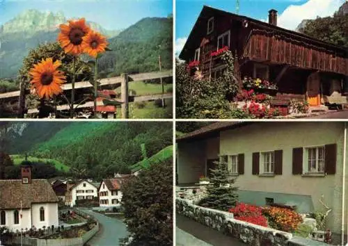 AK / Ansichtskarte  Tscherlach Teilansichten Dorfpartie Sonnenblumen