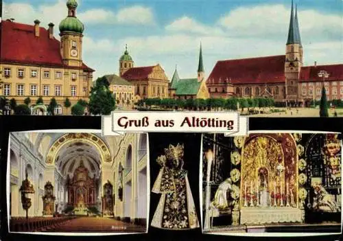 AK / Ansichtskarte 73961734 Altoetting Stadtzentrum Basilica Innenansicht Heiligenfigur