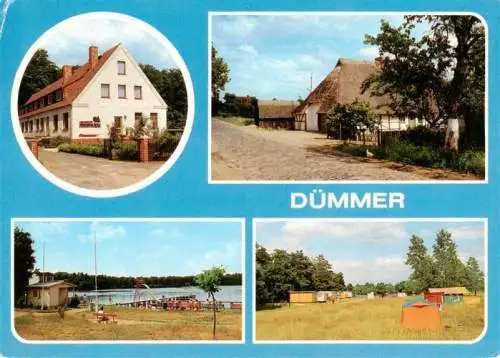 AK / Ansichtskarte 73961764 Duemmer_Ludwigslust-Parchim_Schwerin Ferienheim Hagenow Alte Bauernhaeuser Freibad am See Zeltplatz