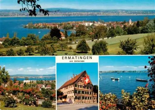 AK / Ansichtskarte  Ermatingen_Untersee_TG Panorama Seepartien Gasthaus