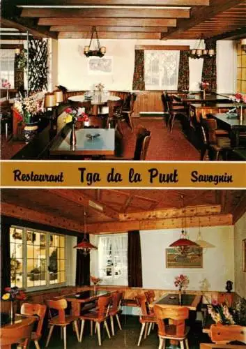 AK / Ansichtskarte  Savognin_Savognino_GR Restaurant Tga da la Punt Gastraeume