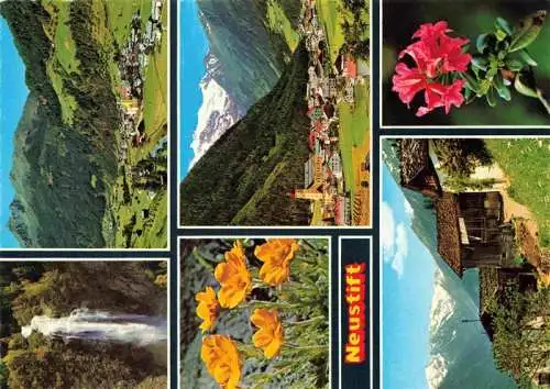 AK / Ansichtskarte 73961866 Neustift__Stubaital_Tirol_AT Panorama Stubaital Wasserfall Alpenflora