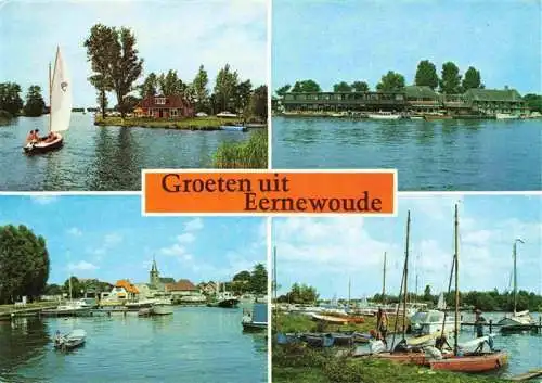 AK / Ansichtskarte 73961873 Eernewoude Teilansichten Seglerhafen Restaurants am Wasser