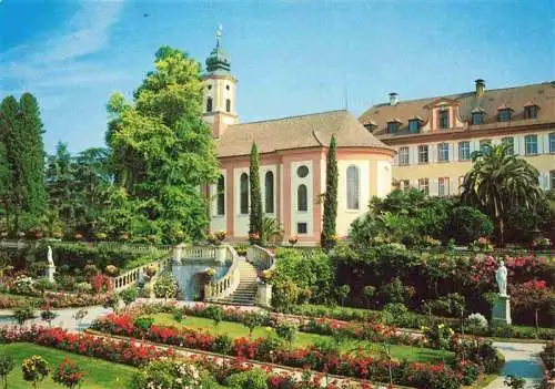 AK / Ansichtskarte  Insel_Mainau Rosengarten mit Freitreppe zur Schlossterrasse