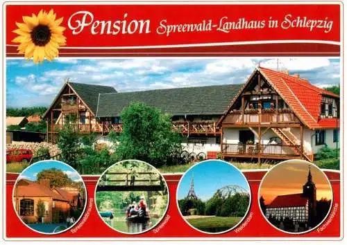 AK / Ansichtskarte  Schlepzig Pension Spreewald Landhaus Spreewaldbrauerei Kahnpartie Weidendom Fachwerkkirche