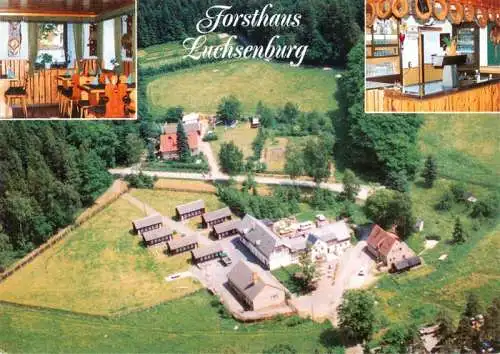 AK / Ansichtskarte 73961908 Luchsenburg Fliegeraufnahme mit Forsthaus Luchsenburg Gaststube Theke