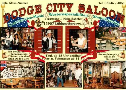 AK / Ansichtskarte  Luebben_Spreewald Dodge City Saloon Gastraeume Teilansichten