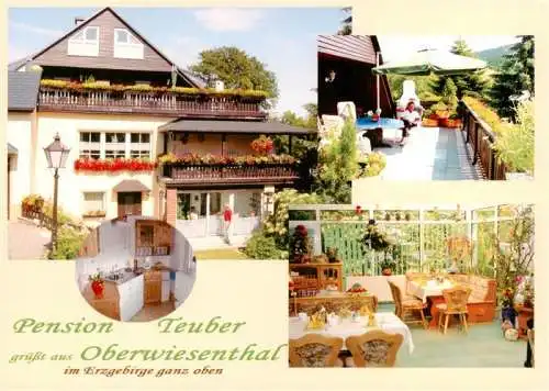 AK / Ansichtskarte 73961912 Oberwiesenthal_Erzgebirge Pension Teuber Terrasse Gastraum