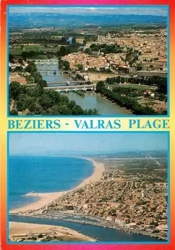 AK / Ansichtskarte  Beziers_34 Valras Plage Vue aerienne