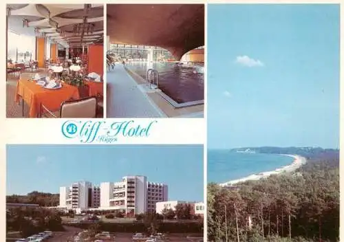 AK / Ansichtskarte  RueGEN_INSEL Cliff Hotel Seeterrassen Schwimmhalle Panorama Blick vom Hotel