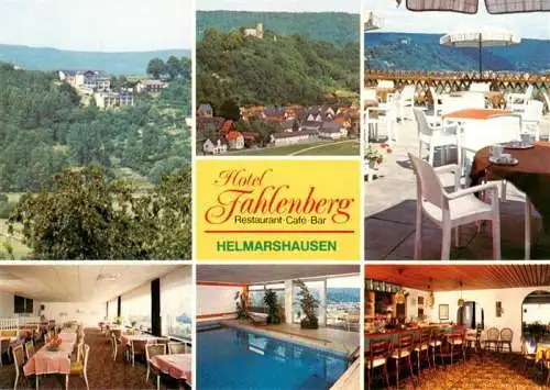 AK / Ansichtskarte  Helmarshausen Hotel Fahlenberg Gastraeume Hallenbad Panorama