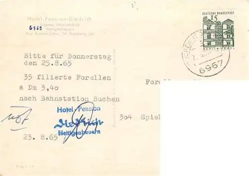AK / Ansichtskarte 73961947 Buchen__Odenwald Hotel Pension Diedrich