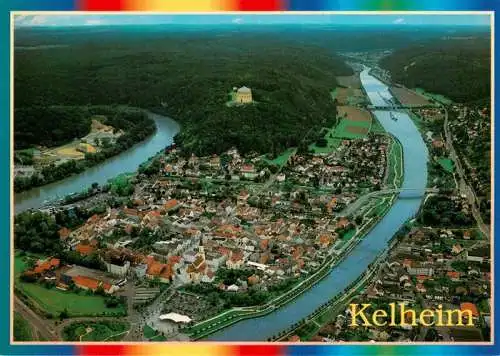 AK / Ansichtskarte 73961952 Kelheim_Donau Fliegeraufnahme am Zusammenfluss von Altmuehl und Donau