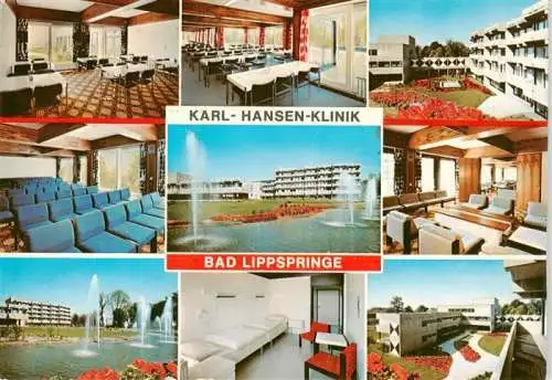 AK / Ansichtskarte  BAD_LIPPSPRINGE Karl Hansen Klinik Gastraeume Park Zimmer Speisesaal