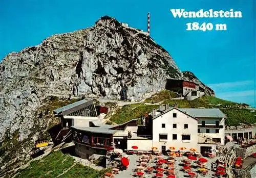 AK / Ansichtskarte  Wendelsteinhaus_1724m_Bayrischzell Seilbahn Bergstation mit Wendelsteingipfel