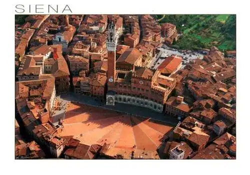 AK / Ansichtskarte  SIENA_Toscana_IT Piazza del campo Veduta aerea