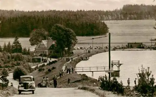 AK / Ansichtskarte 73962036 Geyer_Sachsen Stauweiher Grosser Teich mit Teichschaenke Greifenthal