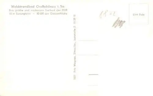 AK / Ansichtskarte  Grossschoenau_Sachsen Waldstrandbad