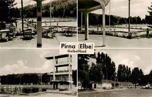 AK / Ansichtskarte  Pirna_Elbe Geibeltbad Sprungturm