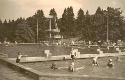 AK / Ansichtskarte  Friedrichroda Schwimmbad Sprungturm