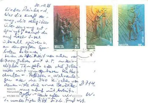 AK / Ansichtskarte  Marsaxlokk Ansicht vom Hafen aus