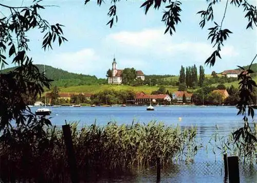 AK / Ansichtskarte 73962086 Maurach_Birnau Klosterkirche Uferpartie am See