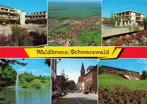 AK / Ansichtskarte  Waldbronn_Albtal Luftaufnahme Ortsansichten Stadtzentrum Wasserspiele