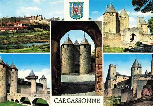AK / Ansichtskarte  Carcassonne_11_Aude Vue générale Porte Narbonnaise Château Comtal Porte d'Aude