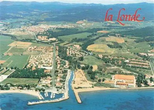 AK / Ansichtskarte  La_Londe-les-Maures_83_Var Vue aérienne du port de Maramar et le village