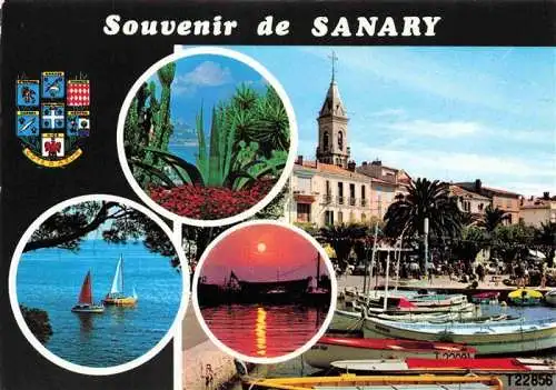 AK / Ansichtskarte  Sanary-sur-Mer_83 Partie am Hafen Segeln Sonnenuntergang Park