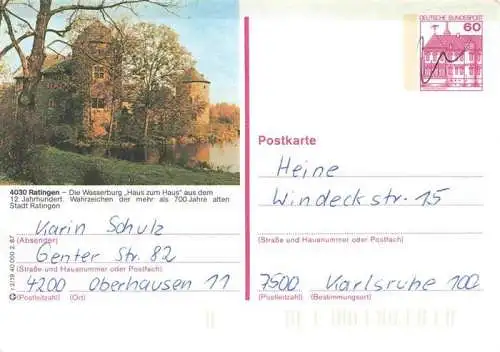 AK / Ansichtskarte 73962180 Ratingen Wasserburg Haus zum Haus 12. Jhdt. Wahrzeichen der 700 Jahre alten Stadt