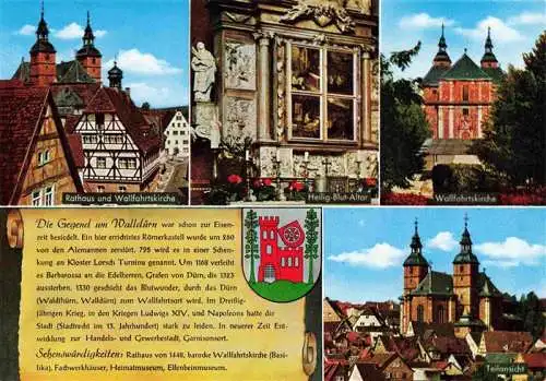 AK / Ansichtskarte 73962187 Wallduern Rathaus Wallfahrtskirche Heilig-Blut-Altar Teilansicht Historie