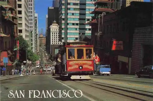 AK / Ansichtskarte 73962194 San_Francisco_California_USA California Street cable car