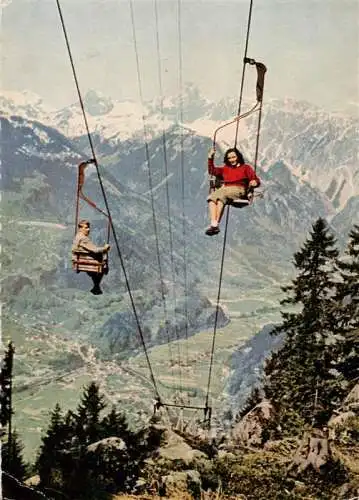 AK / Ansichtskarte  Sessellift_Chairlift_Telesiege Montafoner Hochbahn Schruns Kapellelp