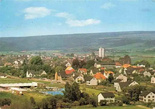 AK / Ansichtskarte 73962271 Beverungen Panorama mit Freibad