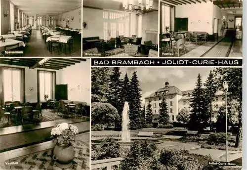 AK / Ansichtskarte  Bad_Brambach Joliot Curie Haus Speiseraum Klubraum Vestibuel Park