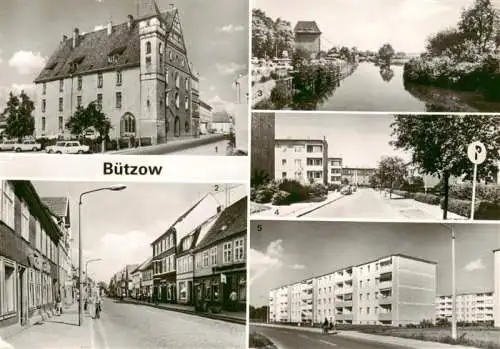 AK / Ansichtskarte  Buetzow Schloss Wilh Pieck Strasse Alter Hafen Calr Moltmann Strasse Lenin Ring