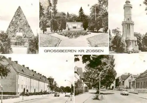 AK / Ansichtskarte  Grossbeeren Buesopyramide VVN Denkmal Gedenkturm Bahnhofstrasse Berliner Strasse