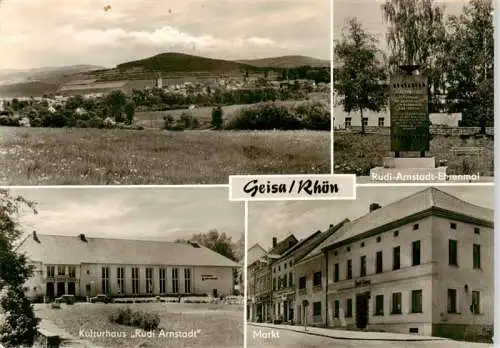 AK / Ansichtskarte  Geisa Panorama Rudi Arnstadt Ehrenmal Kulturhaus Rudi Arnstadt Markt