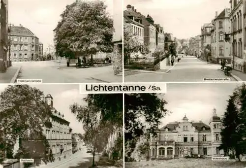 AK / Ansichtskarte 73962346 Lichtentanne_Zwickau Thaelmannstr Breitscheidstr Rathaus Volkshaus