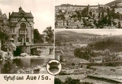 AK / Ansichtskarte 73962371 Aue__Sachsen Am Muldetal Blick zum Zeller Berg Stadion Otto Grotewohl