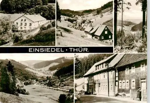 AK / Ansichtskarte 73962390 Einsiedel_Thueringen Ferienheim Louis Fuernberg VEB Leipzig Einsiedel und Heubachblick Gasthaus Goldener Hirsch