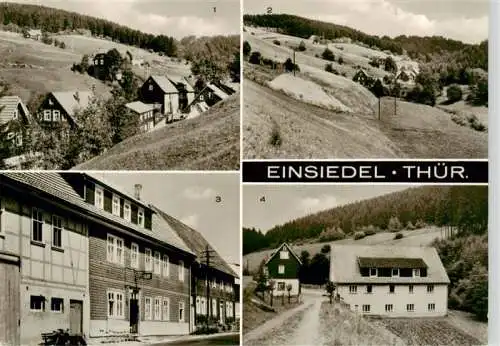 AK / Ansichtskarte  Einsiedel_Thueringen Panorama Gasthaus Zum goldenen Hirsch Ferienheim des Fernmeldeamtes Leipzig im Bibergrund