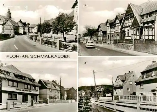 AK / Ansichtskarte 73962430 Floh-Seligenthal_Thueringen Schmalkalender Strasse Gasthaus zum goldenen Loewen Karl Marx Strasse Siedlung